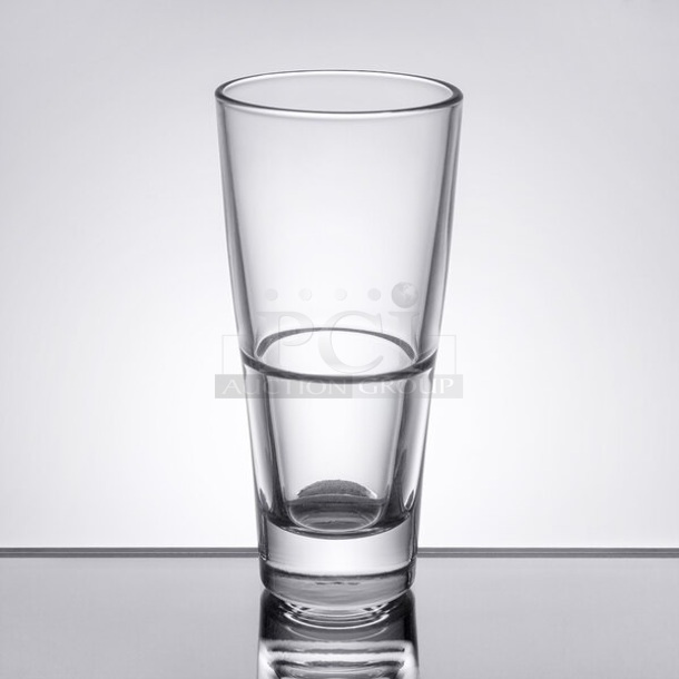 BRAND NEW SCRATCH AND DENT! Arcoroc N0513A N0513 Urbane 10 oz. Stackable Highball Glass by Arc Cardinal - 12/Case - Image 1 of 4