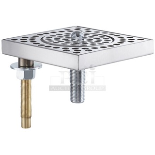 BRAND NEW SCRATCH AND DENT! Regency 600BDR6SR 6" Stainless Steel Surface Mount Beer Drip Tray with Rinser
