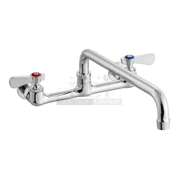 BRAND NEW SCRATCH AND DENT! Regency 600FW814 Wall Mount Faucet with 8" Centers and 14" Swing Spout - Image 1 of 4