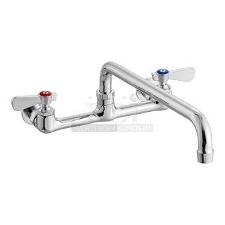 BRAND NEW SCRATCH AND DENT! Regency 600FW814 Wall Mount Faucet with 8" Centers and 14" Swing Spout