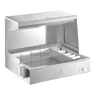 BRAND NEW SCRATCH AND DENT! 2023 ServIt 423FFDS26 26" Stainless Steel Commercial Countertop Fry Dump Holding Station. 120 Volts, 1 Phase. Tested and Working!