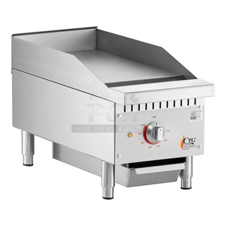 BRAND NEW SCRATCH AND DENT! Cooking Performance Group CPG 351GCPG12M Stainless Steel Commercial Countertop Electric Powered Flat Top Griddle. 208/240 Volts, 1 Phase. 
