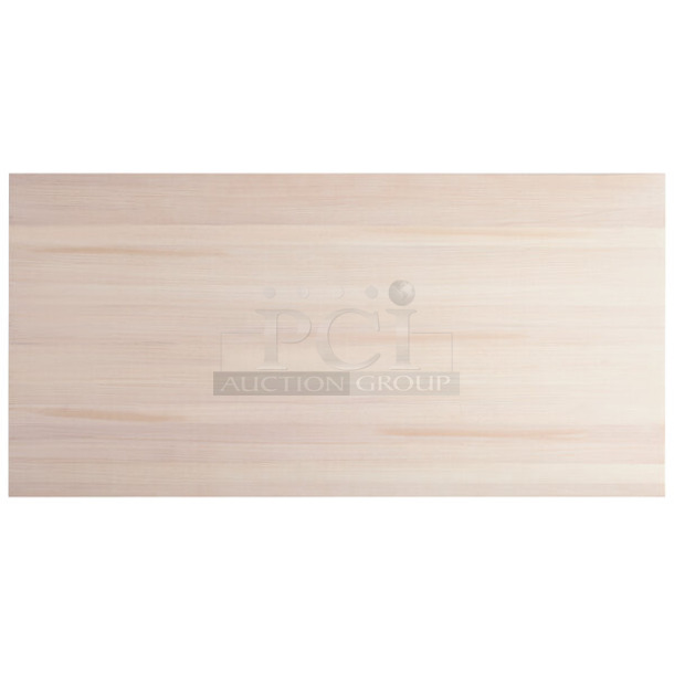 BRAND NEW SCRATCH AND DENT! Lancaster Table & Seating 3493060ANTWT Industrial 30" x 60" Solid Wood Live Edge Table Top with Antique White Wash Finish - Image 1 of 2