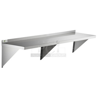 BRAND NEW SCRATCH AND DENT! Regency 600WS1572HD Regency 16 Gauge Stainless Steel 15" x 72" Heavy-Duty Solid Wall Shelf