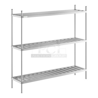 BRAND NEW SCRATCH AND DENT! Regency 600AKR80R Regency 8 Keg Aluminum Keg Rack - 20" x 80" x 76"