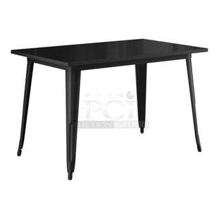 BRAND NEW SCRATCH AND DENT! Lancaster Table & Seating 164DA3048BLK Alloy Series 48" x 30" Black Standard Height Outdoor Table
