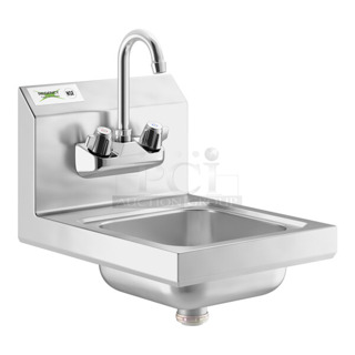 BRAND NEW SCRATCH AND DENT! Regency 600HS12  12" x 16" Wall Mounted Hand Sink. No Faucet. 