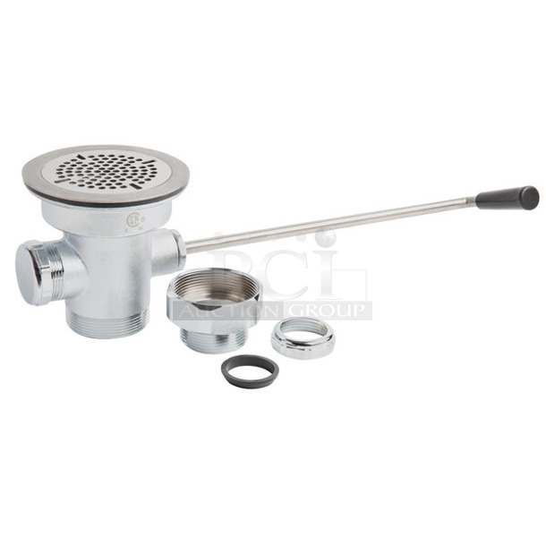 BRAND NEW SCRATCH AND DENT! T&S B-3950 Rotary Waste Valve with Twist Handle - 3 1/2" Sink Opening - Image 1 of 3
