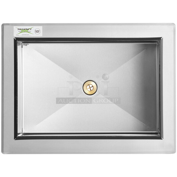 BRAND NEW SCRATCH AND DENT! Regency 600DIIB1824 18" x 24" Stainless Steel Drop-In Ice Bin - Image 1 of 5