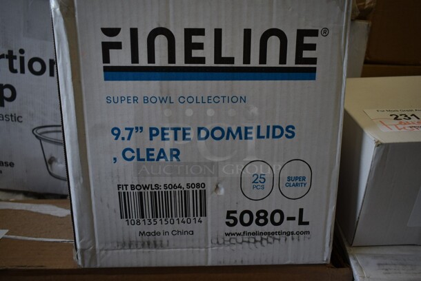 PALLET LOT of 38 BRAND NEW! Boxes Including 2001RT800N Lavex Hardwound Towels, 5080-L Fineline 5080-L Super Bowl Clear PET Plastic Dome Lid for 64 to 80 oz. Bowls - 25/Case, Choice 2 oz Portion Cups, 5014046XXH Lavex Pro 45 Gallon 3 Mil 40" x 46" Low Density Heavy-Duty Industrial Contractor Black Trash Bag / Can Liner - 50/Case, 485WB9NEONW Choice 9" Neon Extra Wide Pointed Wrapped Boba Straw - 1600/Case, 2 Box 347RPBD10BNG PLATE 10" BN/GLD BAND 120 GOLD VISIONS, 2 Box 130WKNIFE Choice 6 1/2" Medium Weight White Plastic Knife - 1000/Case, 2 Box 966TALLFLDB Choice White Tall-Fold 6" x 13" Dispenser Napkin - 8000/Case, CS-6101-W  20 oz. White Siciliano Bowl - 12/Case, 55035132574 Glisten 11.25 oz. Matte Black Longdrink / Collins Glass - 6/Pack, 8 Box 130SERVSP8BK Choice 8 1/2" Black Disposable Plastic Serving Spoon - 72/Case, 2 Box 612LOB15SHCO Choice 1 1/2 lb. Shallow Oblong Foil Container with Board Lid - 250/Case, 4 Box Choice 0.75 oz Portion Cups, 2 Box Bakers Mark 4 oz Round Foil Ramekins. 38 Times Your Bid! - Image 7 of 12