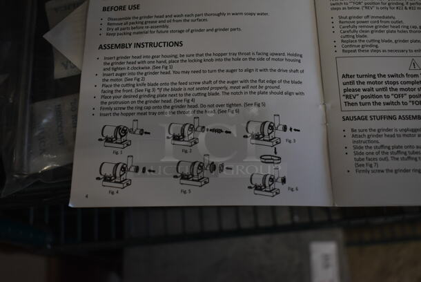 BRAND NEW SCRATCH AND DENT! Backyard Pro 554BSG22 Stainless Steel Butcher Series #22 Electric Meat Grinder. 120 Volts, 1 Phase. Tested and Working! - Image 7 of 9
