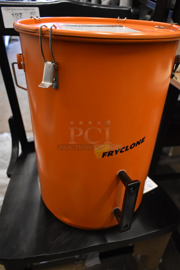 ALL ONE MONEY! Tier Lot of Various Items Including 177PD3G5 Avantco 177PD3G5 3 Gallon Bowl for D3G Series Refrigerated Beverage Dispensers, 5 Vollrath 6414215 Jacob's Pride 14" Heavy-Duty Perforated Basting Spoon with White Ergo Grip Handle, 407BTH6 Choice Six Hole Squeeze Bottle Holder for 1/3 Size Pans, Pampered Chef Electric Milk Frother, Cutting Boards, Fryclone Orange Bin.  - Image 11 of 11