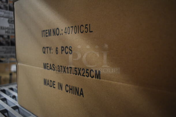 Box of 6 BRAND NEW SCRATCH AND DENT! Choice 4070IC5L 5 Liter Stainless Steel Gelato Pan  - Image 3 of 3