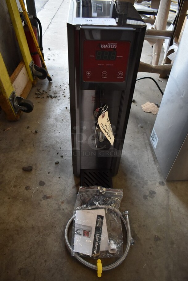 BRAND NEW SCRATCH AND DENT! Avantco 177HWDA2 Stainless Steel Commercial Countertop 2 Gallon Hot Water Dispenser w/ Digital Controls. 120 Volts, 1 Phase.  - Image 2 of 9