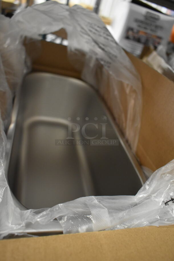 Box of 6 BRAND NEW SCRATCH AND DENT! Choice 4070IC5L 5 Liter Stainless Steel Gelato Pan  - Image 2 of 3