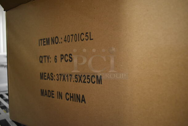 Box of 6 BRAND NEW SCRATCH AND DENT! Choice 4070IC5L 5 Liter Stainless Steel Gelato Pan  - Image 3 of 3