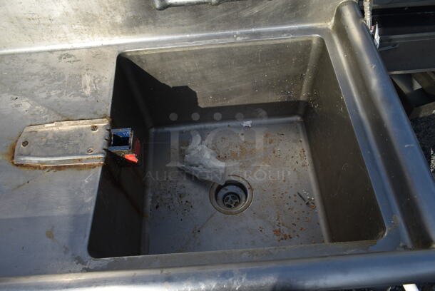 Stainless Steel Commercial Single Bay Sink w/ Left Side Drain Board, Faucet and Handles. Bay 17.5x18. Drain Board 16x20 - Image 3 of 5