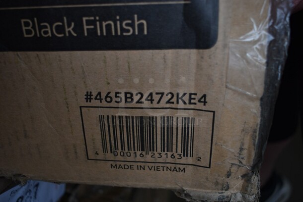 BRAND NEW SCRATCH AND DENT! Steelton 465B2472KE4  24" x 72" NSF Black Epoxy 4-Shelf Kit with 72" Posts - Image 3 of 3