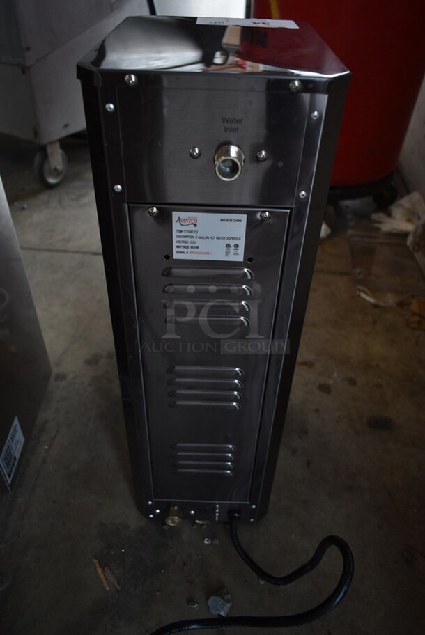 BRAND NEW SCRATCH AND DENT! Avantco 177HWDA2 Stainless Steel Commercial Countertop 2 Gallon Hot Water Dispenser w/ Digital Controls. 120 Volts, 1 Phase.  - Image 8 of 9