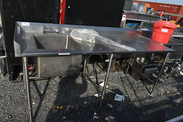 Stainless Steel Single Bay Sink in Counter.  - Image 1 of 6