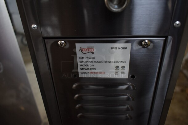 BRAND NEW SCRATCH AND DENT! Avantco 177HWDA2 Stainless Steel Commercial Countertop 2 Gallon Hot Water Dispenser w/ Digital Controls. 120 Volts, 1 Phase.  - Image 9 of 9