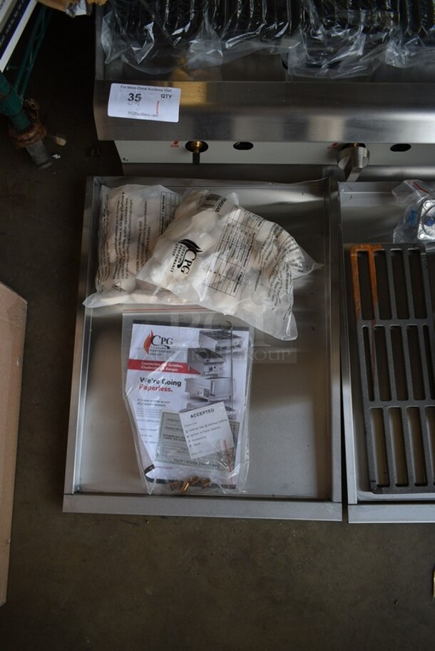BRAND NEW SCRATCH AND DENT! 2023 Cooking Performance Group CPG 351CLCPG48NL Stainless Steel Commercial Countertop Gas Lava Briquette Charbroiler. 160,000 BTU - Image 4 of 11