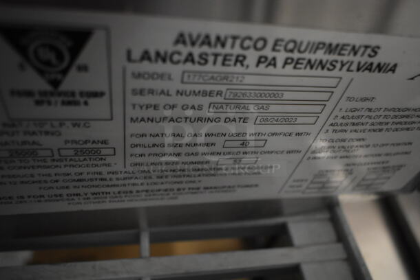 BRAND NEW SCRATCH AND DENT! 2023 Avantco 177CAGR212 Stainless Steel Commercial Countertop Natural Gas Powered 2 Burner Range.  - Image 7 of 7