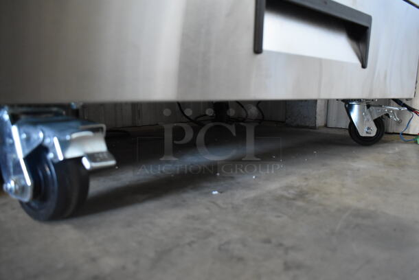 BRAND NEW SCRATCH AND DENT! 2023 Avantco 178CBE48HC Stainless Steel Commercial 2 Drawer Chef Base on Commercial Casters. Missing Right Panel. 115 Volts, 1 Phase. Tested and Does Not Power On - Image 6 of 7
