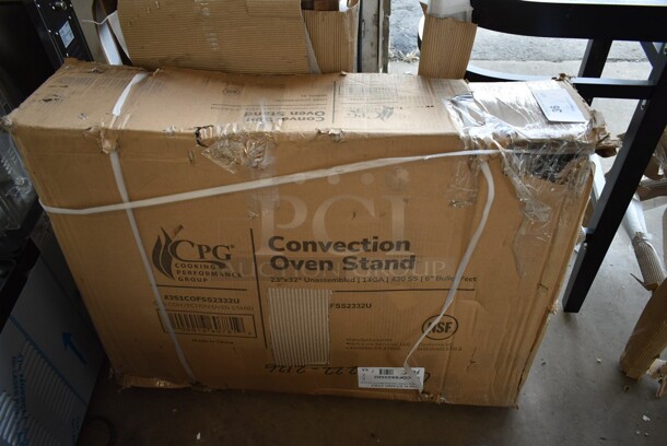 BRAND NEW SCRATCH AND DENT! Cooking Performance Group SCOS-2332 351COFSS2332U 31 1/2" x 22 13/16" x 23 5/8" Countertop Full Size Oven Stand for COF-T4-M and COF-D4-M - Image 2 of 3