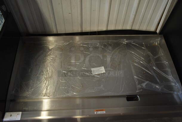 BRAND NEW SCRATCH AND DENT! Cooking Performance Group CPG 351GTCPG48NL Stainless Steel Commercial Countertop Natural Gas Powered Flat Top Griddle w/ Thermostatic Controls. 120,000 BTU.  - Image 3 of 4