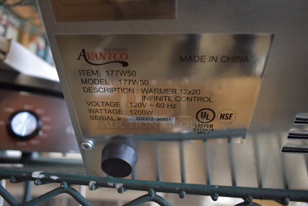 BRAND NEW SCRATCH AND DENT! Avantco 177W50 Stainless Steel Commercial Countertop Food Warmer. 120 Volts, 1 Phase. Tested and Working! - Image 5 of 5