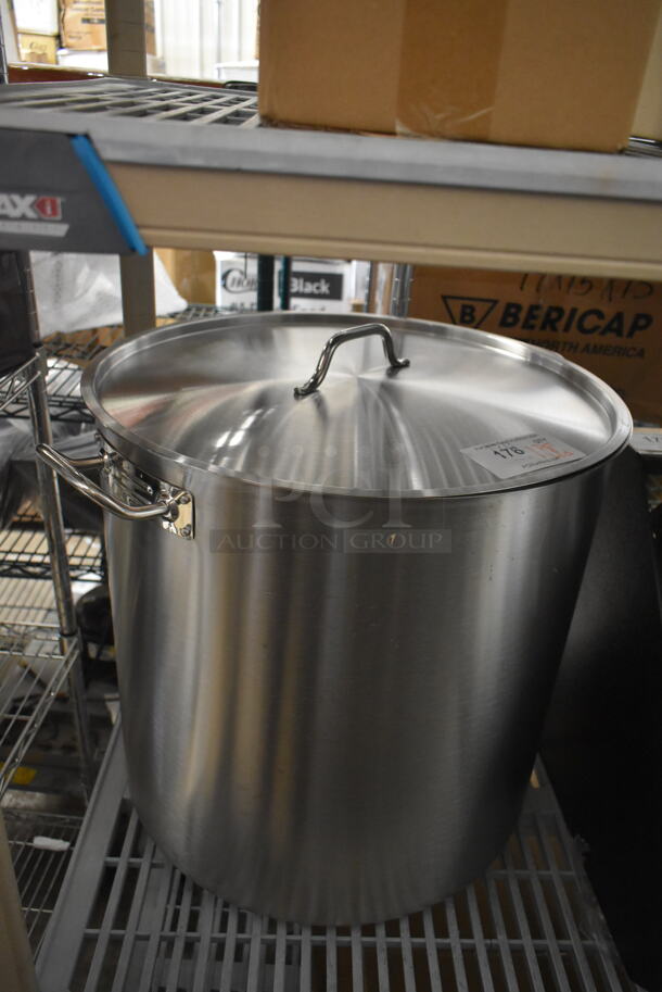 BRAND NEW SCRATCH AND DENT! Vigor Stainless Steel Stock Pot w/ Lid.  - Image 1 of 6