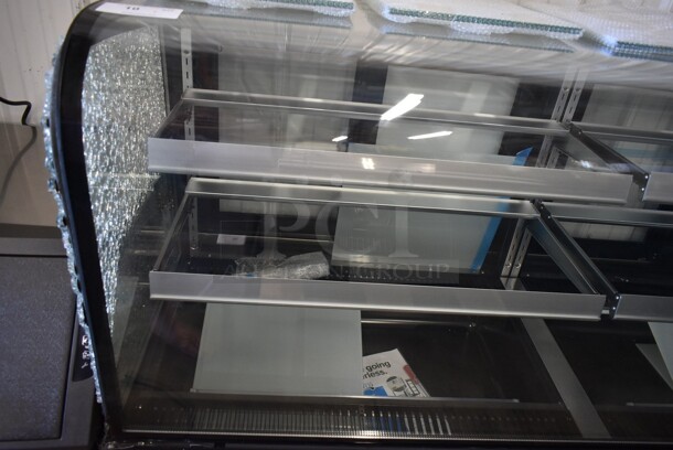 BRAND NEW SCRATCH AND DENT! Avantco 193BCD72B Metal Commercial Floor Style Deli Display Case Merchandiser on Commercial Casters. Side Glass Panes are Damaged. 110-120 Volts, 1 Phase. Tested and Powers On But Does Not Get Cold - Image 7 of 10