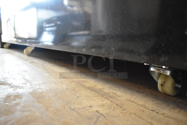 BRAND NEW SCRATCH AND DENT! Avantco 193BCD72B Metal Commercial Floor Style Deli Display Case Merchandiser on Commercial Casters. Side Glass Panes are Damaged. 110-120 Volts, 1 Phase. Tested and Powers On But Does Not Get Cold - Image 9 of 10