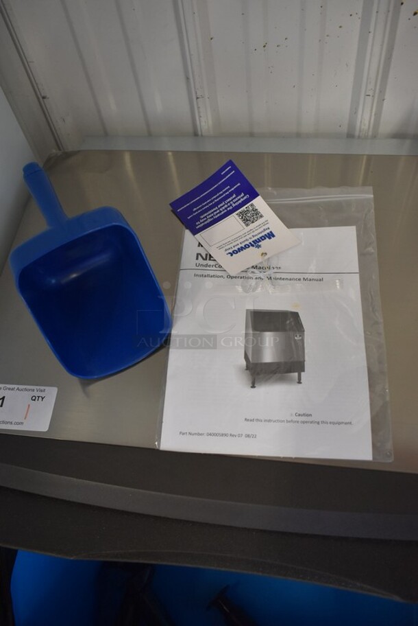 BRAND NEW SCRATCH AND DENT! 2022 Manitowoc UDF0240A-161B Stainless Steel Commercial Undercounter Self Contained Dice Cube Ice Machine. 115 Volts, 1 Phase.  - Image 5 of 7