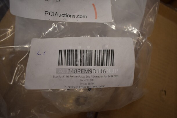 BRAND NEW SCRATCH AND DENT! Estella 348PEM9D116 #116 Penne Pasta Die - 8.8 mm (11/32") - Image 3 of 4