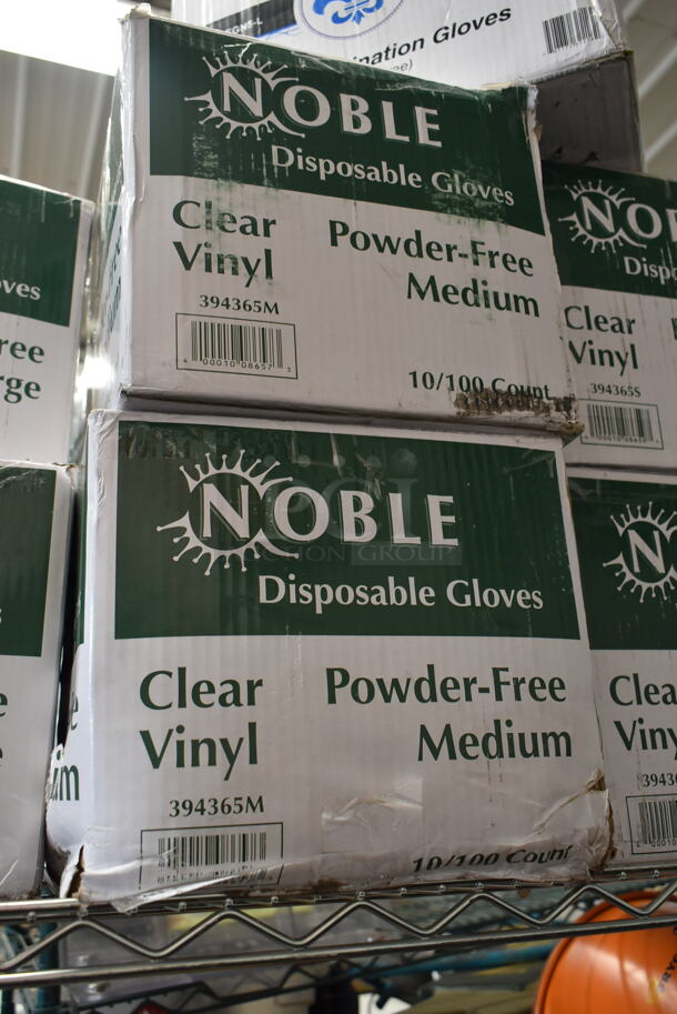 11 BRAND NEW SCRATCH AND DENT! Boxes of Noble Disposable Gloves Including 2 394365L Large, 2 394365XL X Large, 2 394365M Medium, 2 394365S Small, 394325M Medium, Black Hybrid Large, Nitrile Large. 11 Times Your Bid!   - Image 4 of 7