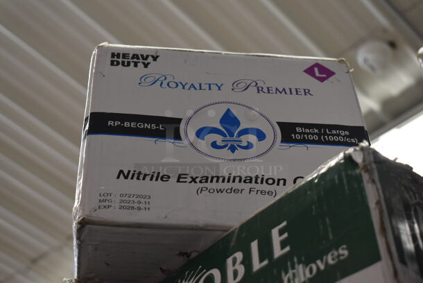11 BRAND NEW SCRATCH AND DENT! Boxes of Noble Disposable Gloves Including 2 394365L Large, 2 394365XL X Large, 2 394365M Medium, 2 394365S Small, 394325M Medium, Black Hybrid Large, Nitrile Large. 11 Times Your Bid!   - Image 7 of 7