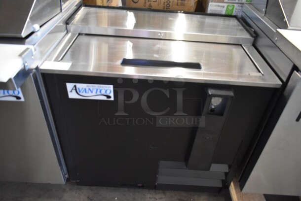 BRAND NEW SCRATCH AND DENT! 2023 Avantco 178HBB36HC Stainless Steel Commercial Bottle Back Cooler w/ Sliding Lid and Bottle Opener. 115 Volts, 1 Phase. Tested and Working! - Image 2 of 5