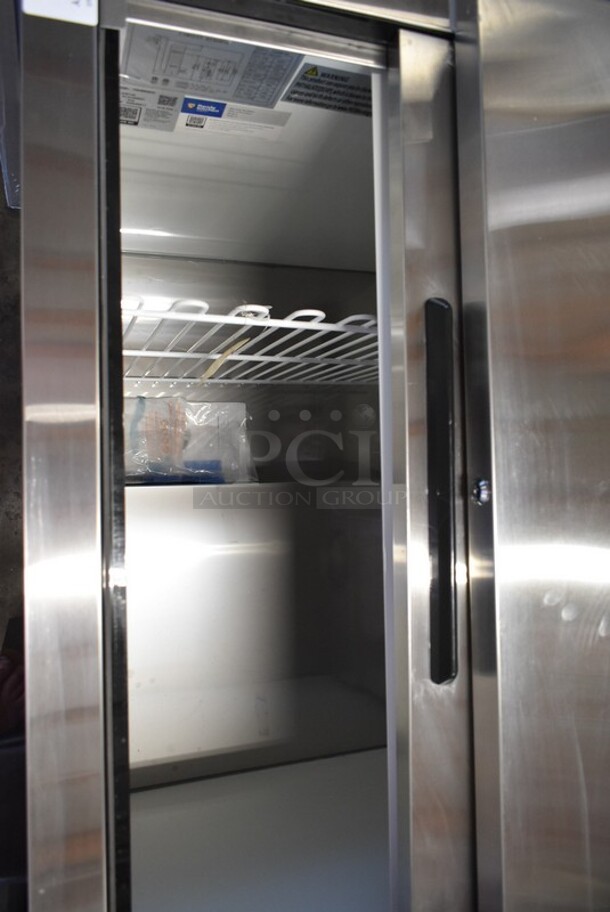 BRAND NEW SCRATCH AND DENT! 2023 Avantco 178HBB36HC Stainless Steel Commercial Bottle Back Cooler w/ Sliding Lid and Bottle Opener. 115 Volts, 1 Phase. Tested and Working! - Image 3 of 5