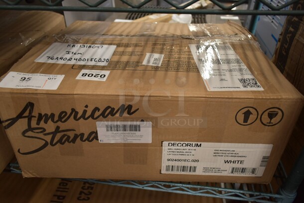 BRAND NEW SCRATCH AND DENT! American Standard Decorum 76A9024001EC020 20" x 18 1/4" White Vitreous China Wall-Mount Lavatory with EverClean and Single Faucet Hole - Image 2 of 5