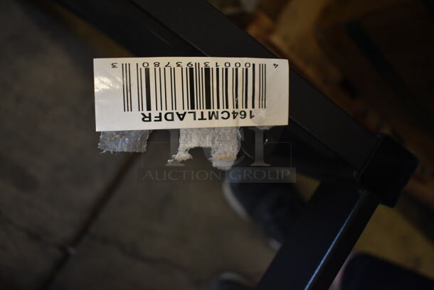 18 BRAND NEW SCRATCH AND DENT! Lancaster Table & Seating 164CMTLADFR Black Metal Dining Height Chairs. Comes w/ 14 Cushions. 18 Times Your Bid!  - Image 5 of 12