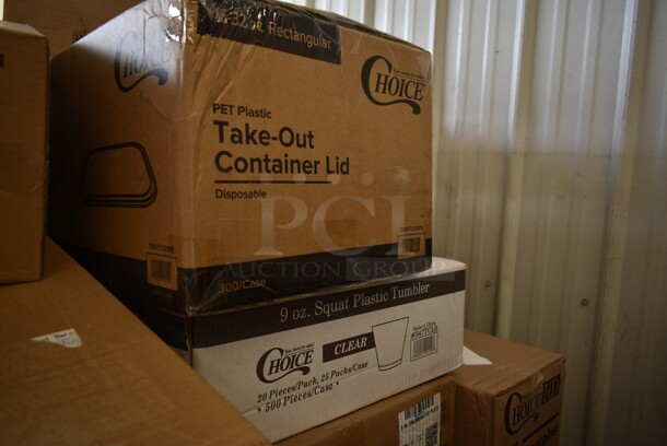 PALLET LOT of 28 BRAND NEW! Boxes Including 5001RT70010B Lavex Premium 10" White Aircell TAD Hardwound Paper Towel Roll, 700 Feet / Roll - 6/Case, 795PTOBK1 Choice 4 5/8" x 3 1/2" x 2 1/2" Black Microwavable Folded Paper #1 Take-Out Container - 450/Case, Take Out Container Lids,  15080L-BK  Super Bowl Plus 80 oz. Black Square PET Plastic Bowl - 50/Case, 245954CB Baker's Mark 9" x 5" x 4" White Bakery Box - 250/Bundle, 80824SV Tablecraft 24SV 24 oz. INVERTAtop Dualway First In First Out "FIFO" Squeeze Bottle - 3/Pack, 
760IB85W Lavex 5 lb. White Disposable Paper Ice Bucket - 150/Case. 28 Times Your Bid! - Image 12 of 12