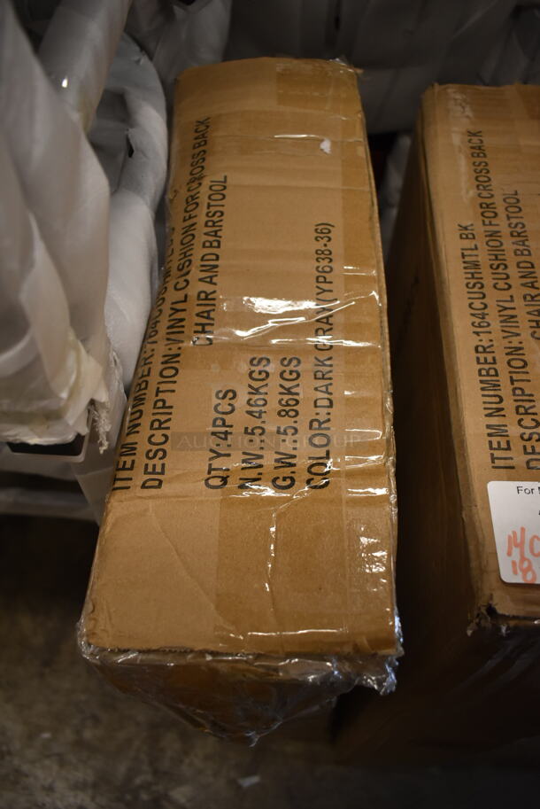 18 BRAND NEW SCRATCH AND DENT! Lancaster Table & Seating 164CMTLADFR Black Metal Dining Height Chairs. Comes w/ 14 Cushions. 18 Times Your Bid!  - Image 10 of 12