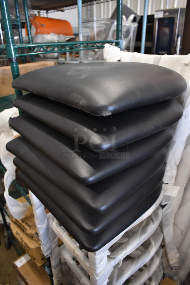 18 BRAND NEW SCRATCH AND DENT! Lancaster Table & Seating 164CMTLADFR Black Metal Dining Height Chairs. Comes w/ 14 Cushions. 18 Times Your Bid!  - Image 11 of 12