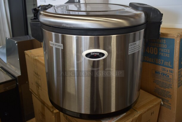 BRAND NEW SCRATCH AND DENT! 2023 Galaxy 177RWG90 90 Cup Electric Rice Warmer. Handle Broken. 120 Volts, 1 Phase. Tested and Working! - Image 2 of 7