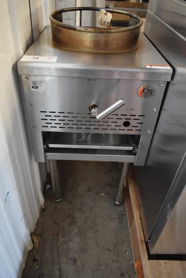 BRAND NEW SCRATCH AND DENT! Cooking Performance Group CPG 351WOKR13N Stainless Steel Commercial Countertop Natural Gas Powered Single Burner Wok Range.  - Image 2 of 6