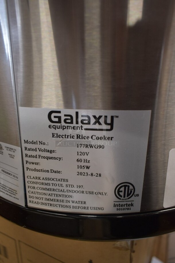 BRAND NEW SCRATCH AND DENT! 2023 Galaxy 177RWG90 90 Cup Electric Rice Warmer. Handle Broken. 120 Volts, 1 Phase. Tested and Working! - Image 7 of 7