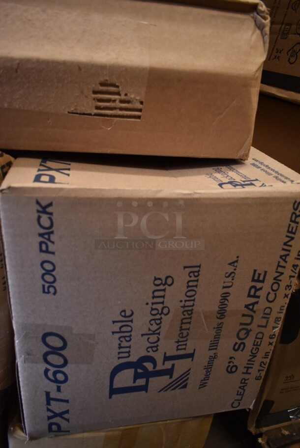 PALLET LOT of 25 BRAND NEW! Boxes Including Regency 600DB35 Regency 3 1/2" Basket Drain with Strainer - 1 1/2" IPS, 127CH16 Choice 16 oz. Clear RPET Hinged Deli Container - 200/Case, 127CH32F Choice 32 oz. Clear RPET Tall Hinged Deli Container with Domed Lid - 200/Case, Lavex Jumbo Toilet Paper, 128HD12COMBO ChoiceHD 12 oz. Microwavable Translucent Plastic Deli Container and Lid Combo Pack - 240/Case, 500CC9 Choice 9 oz. Clear PET Customizable Plastic Squat Cold Cup - 1000/Case, 500CC05 Choice 5 oz. Clear PET Plastic Cold Cup - 2500/Case, DPI 6" Square Clear Hinged Lid Containers, 612FHL1230 Choice Foil Steam Table Pan Lid - Half Size - 100/Case. 25 Times Your Bid! - Image 10 of 11