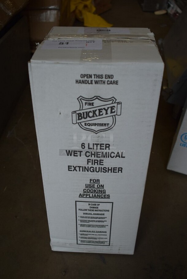 BRAND NEW SCRATCH AND DENT! Buckeye 47250006 6 Liter Class K Wet Chemical Fire Extinguisher - Rechargeable Untagged  - Image 2 of 3